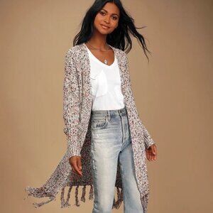 Lulu's Multicolor Fringe Cardigan